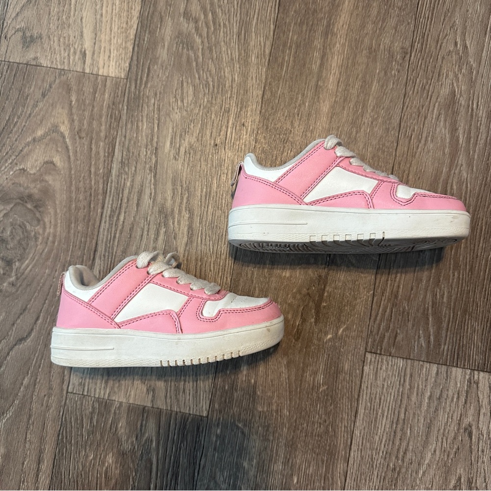 Link Pink and White Low-Top Sneakers